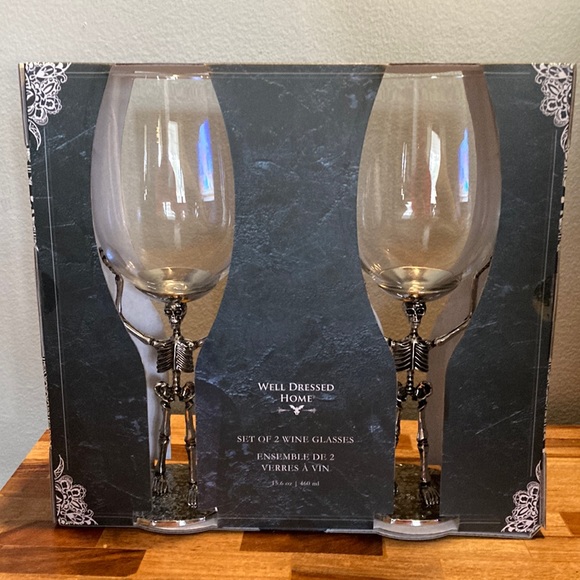 WELL DRESSED HOME Dining Well Dressed Home Silver Skeleton Wine
